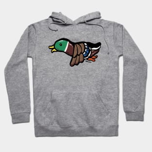 Mallard Duck Flying Hoodie